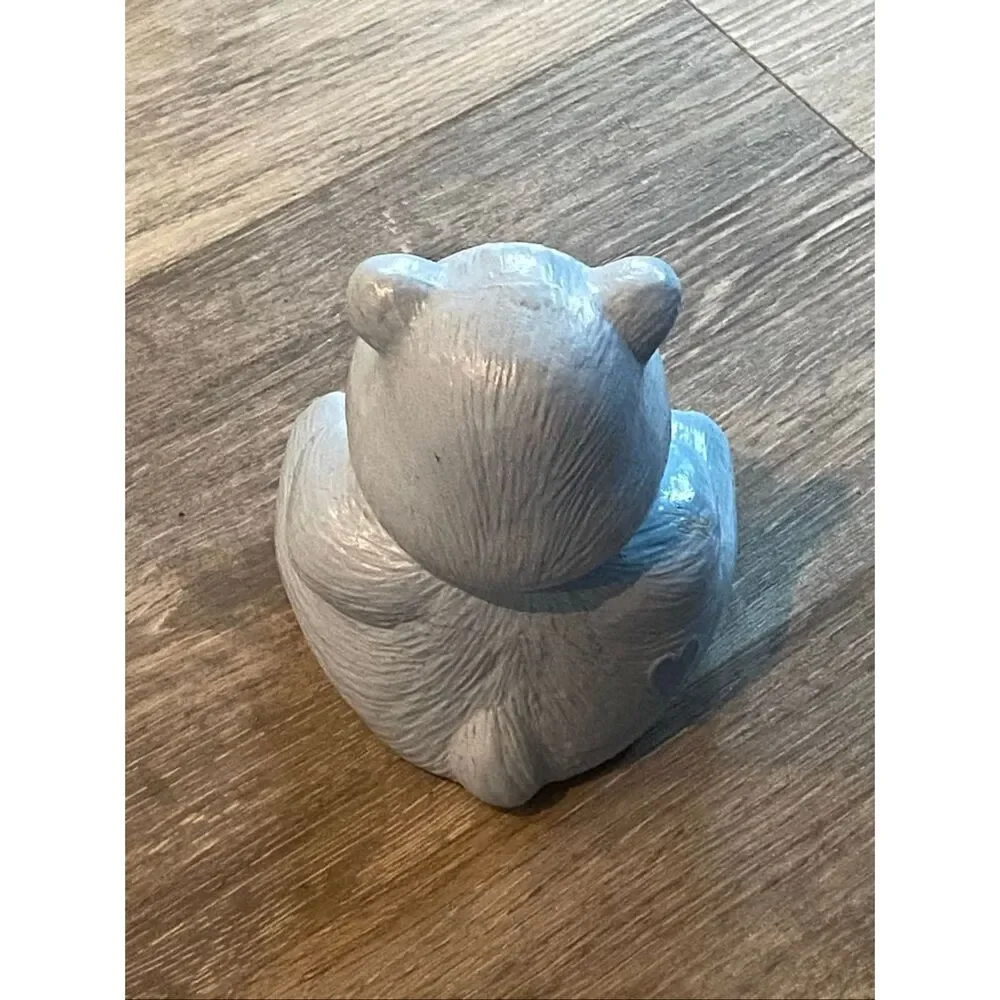 Care Bears Bedtime Bear Rainbow Belly Ceramic Bank Figurine Blue 1980s Vintage